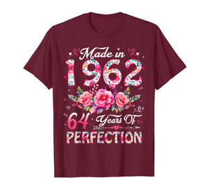 64 Year Old Made in 1962 Floral 64th Birthday Women T-Shirt