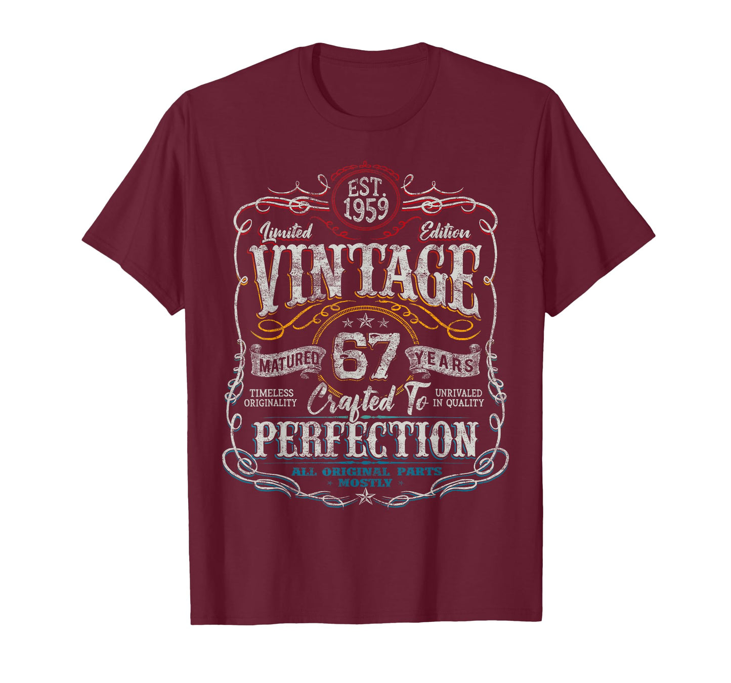 Vintage 1959 Limited Edition Shirt 67 Year Old 67th Birthday T-Shirt