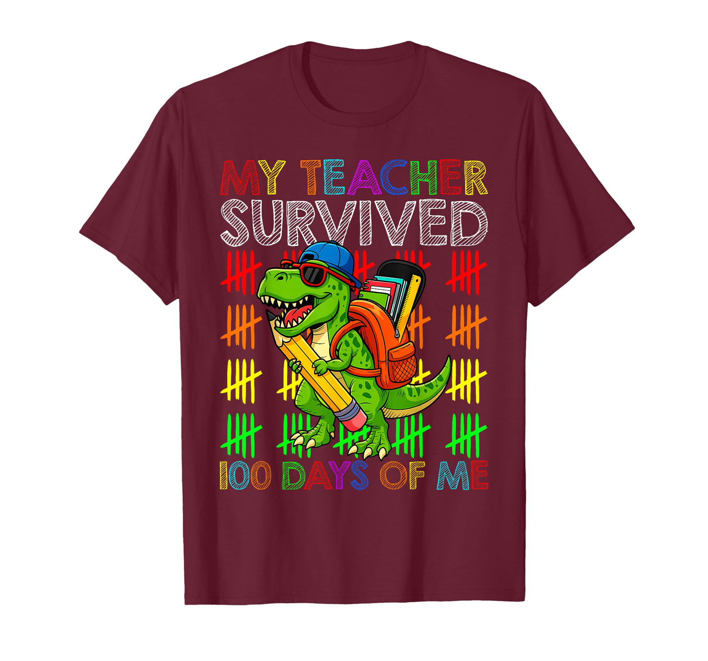 My Teacher Survived 100 Days of Me Funny 100 Days of School T-Shirt