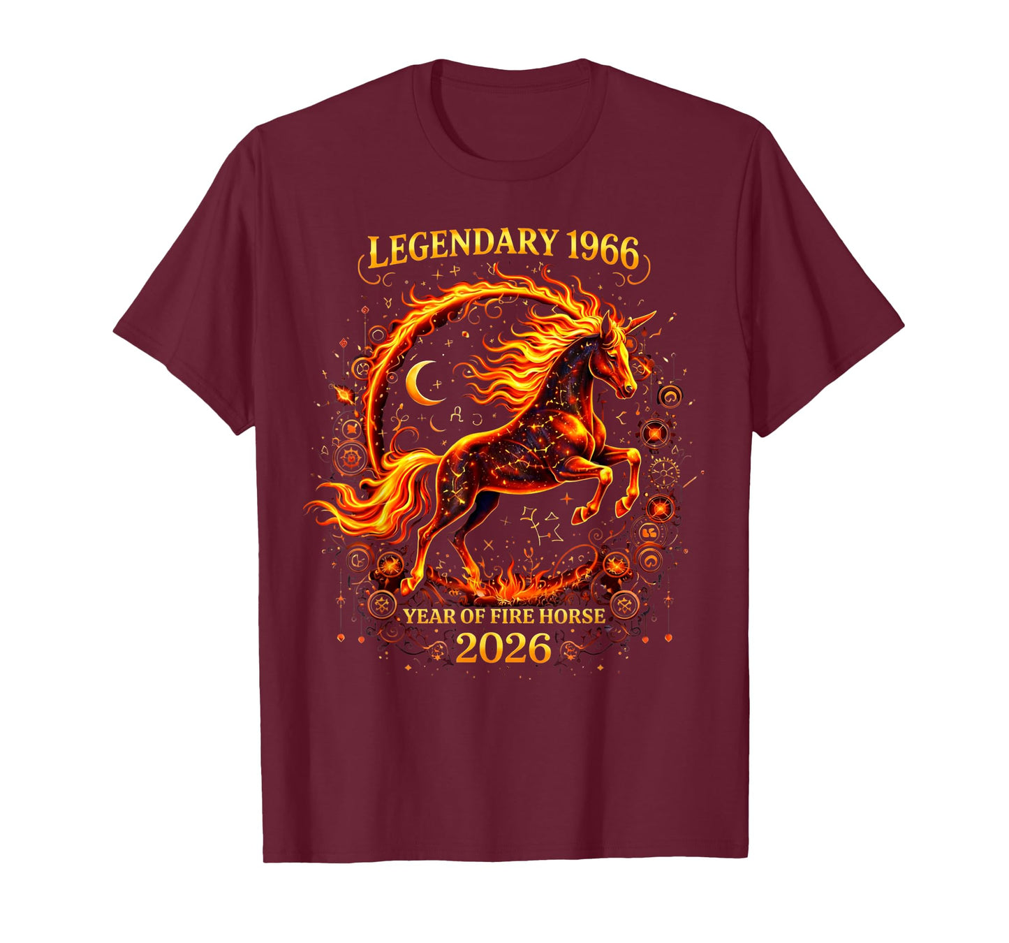 1966 Year of The Fire Horse 60th Birthday Chinese Zodiac T-Shirt