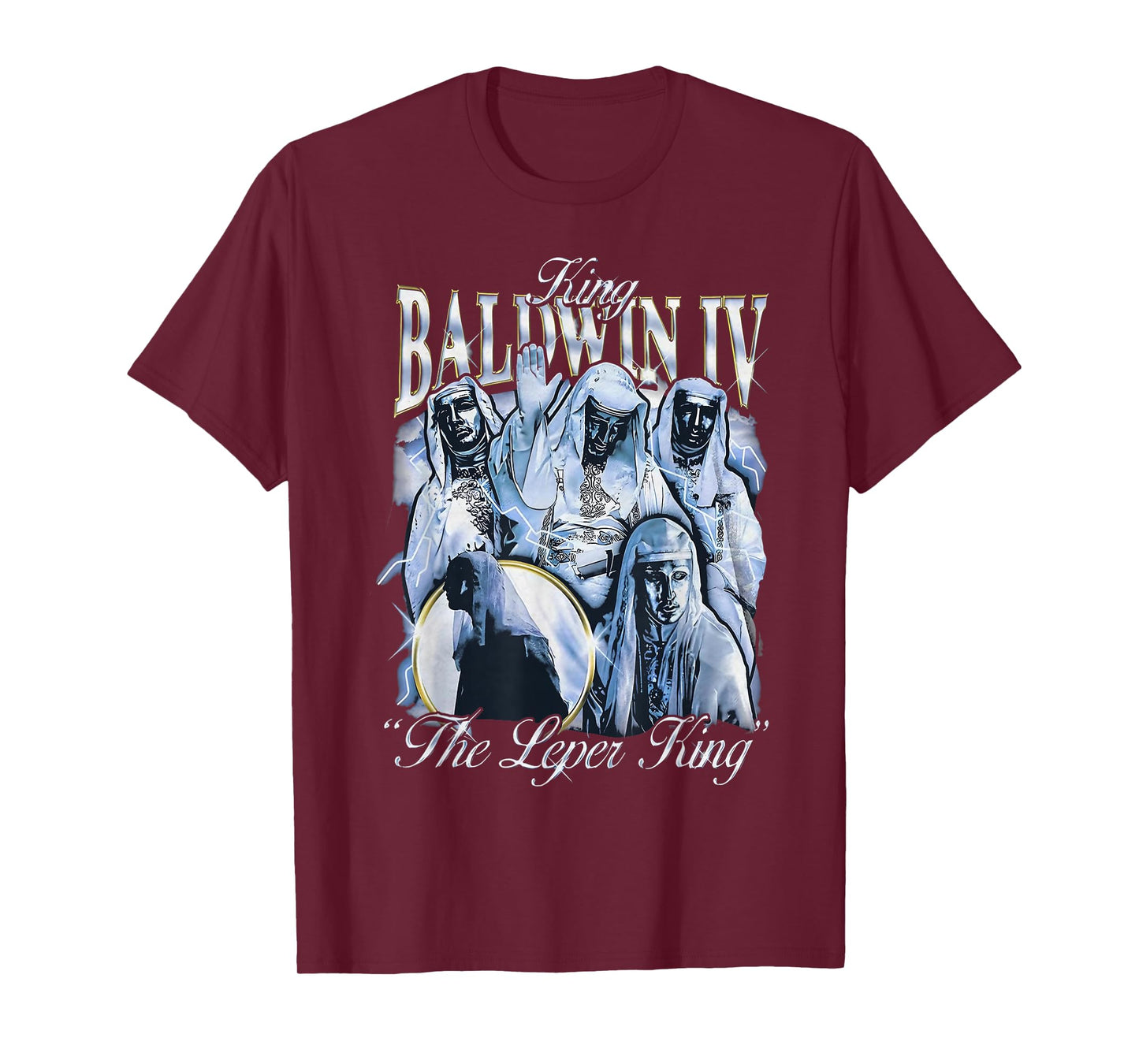 Sliver Mask King Baldwin IV Meme The Leper King Warrior T-Shirt