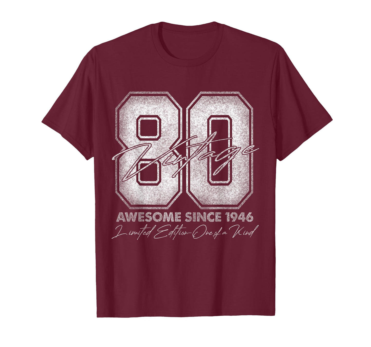 80 Year Old Gifts Vintage 1946 Limited Edition 80th Birthday T-Shirt
