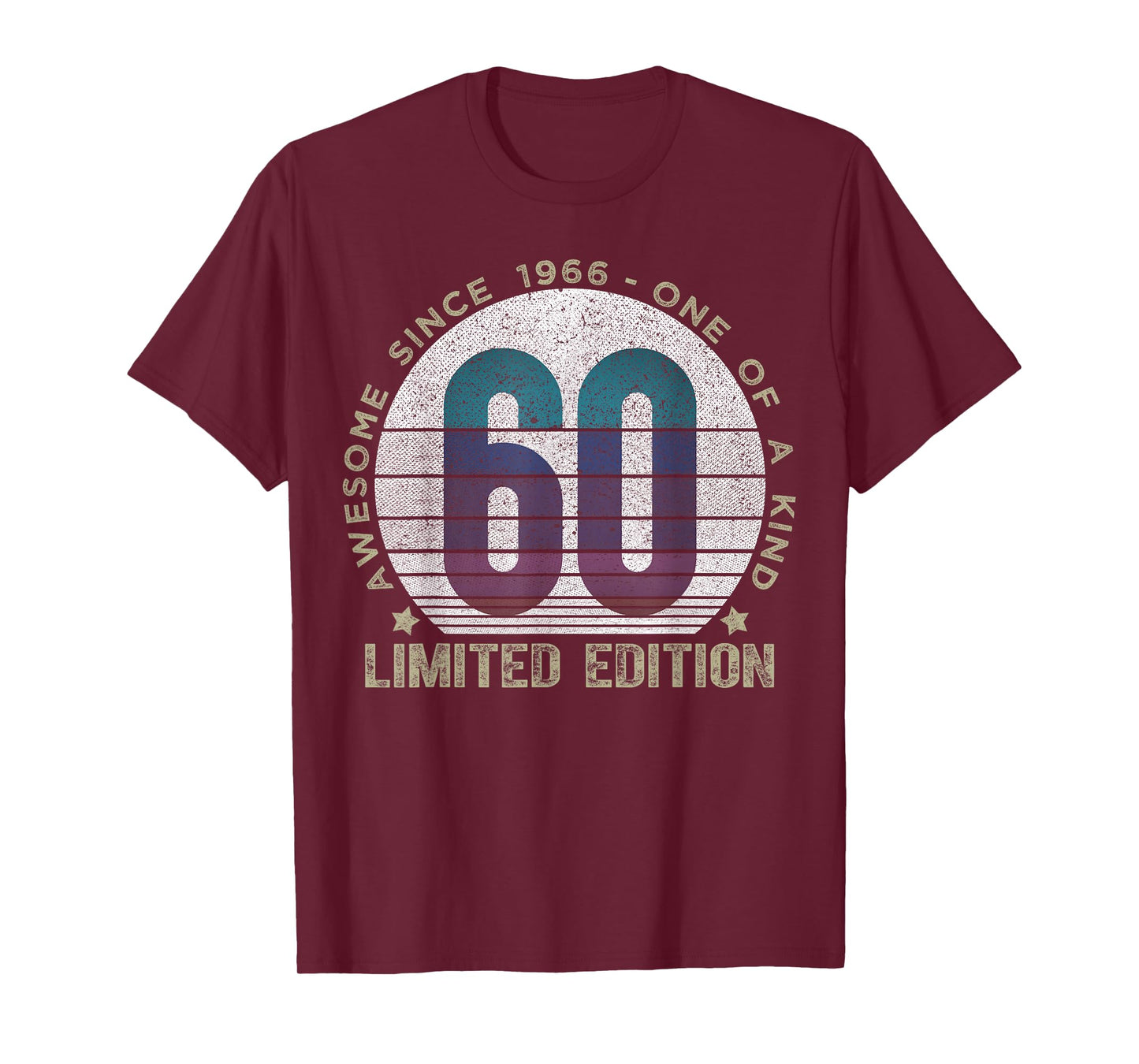 60 Year Old Gifts Vintage 1966 Limited Edition 60th Birthday T-Shirt
