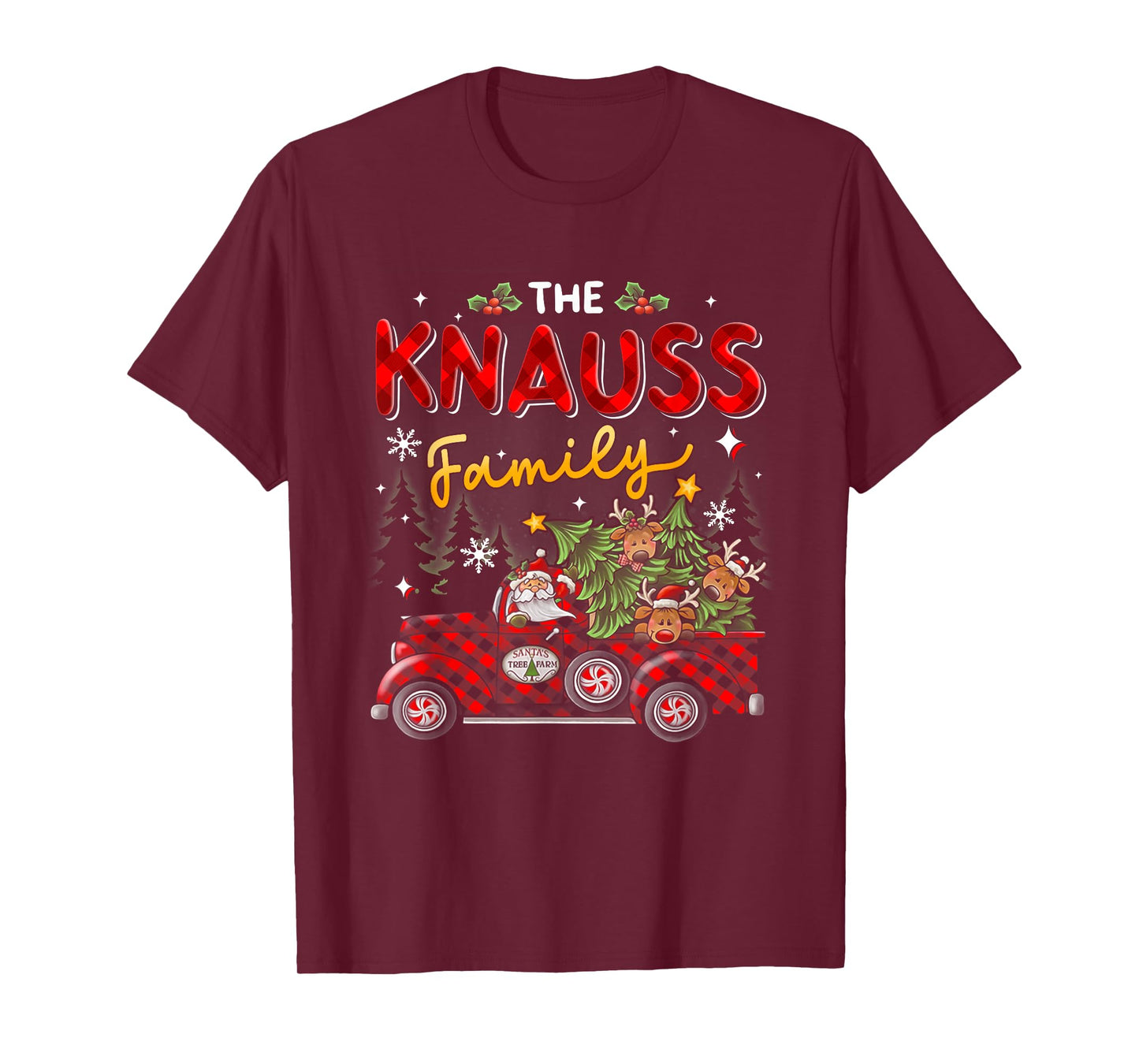 The Knauss Family Christmas Matching Pajamas Group Gift T-Shirt