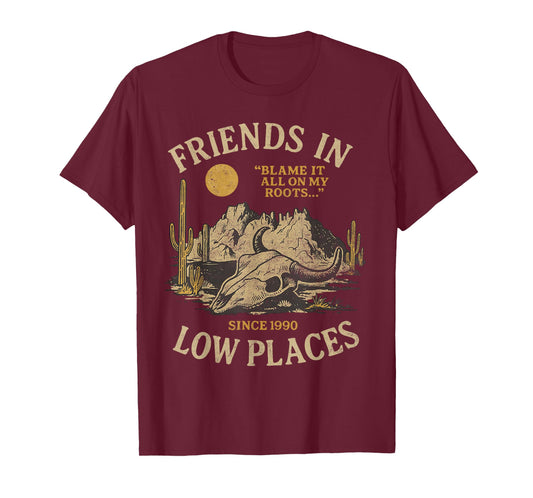 Friend in Low Places Vintage 90s Country Western Men Women T-Shirt