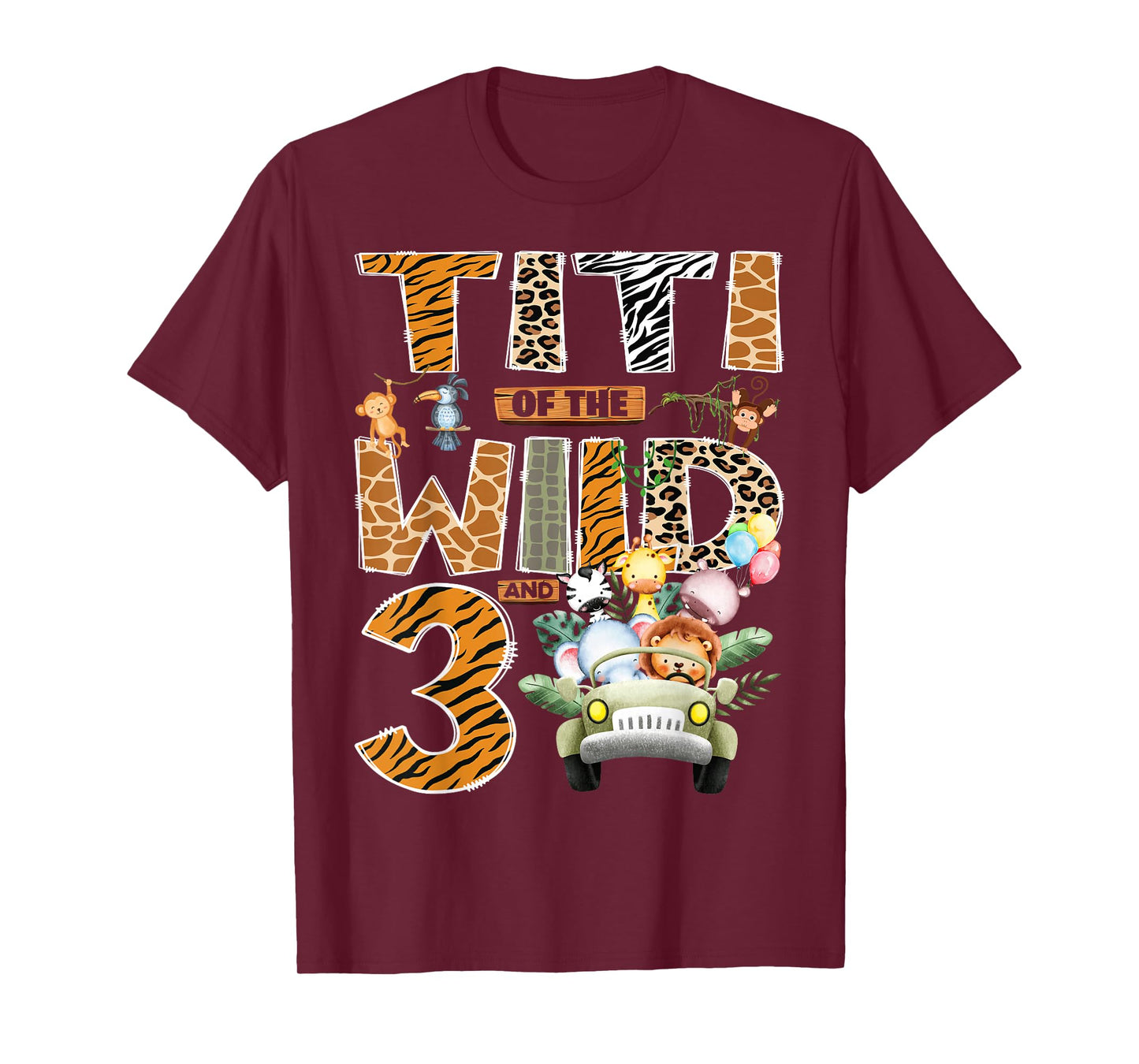 Titi of The Wild Three 3rd Birthday Boy Safari Jungle T-Shirt