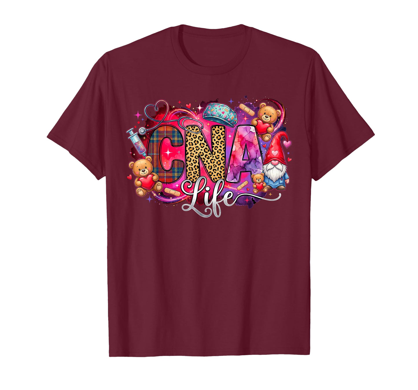 Hearts Certified Nursing Assistant Nurse CNA Valentines T-Shirt