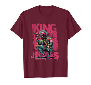 King Jesus Christian Faith | Christ with Cross for Men Women T-Shirt