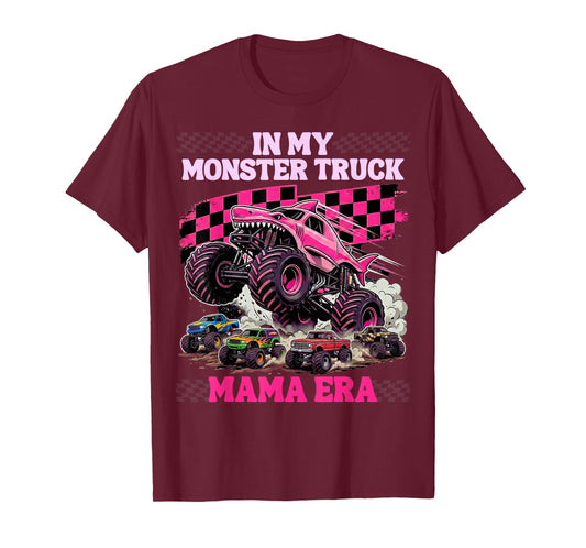 Funny Monster Truck Mama Cute Girl Boy Mom T-Shirt