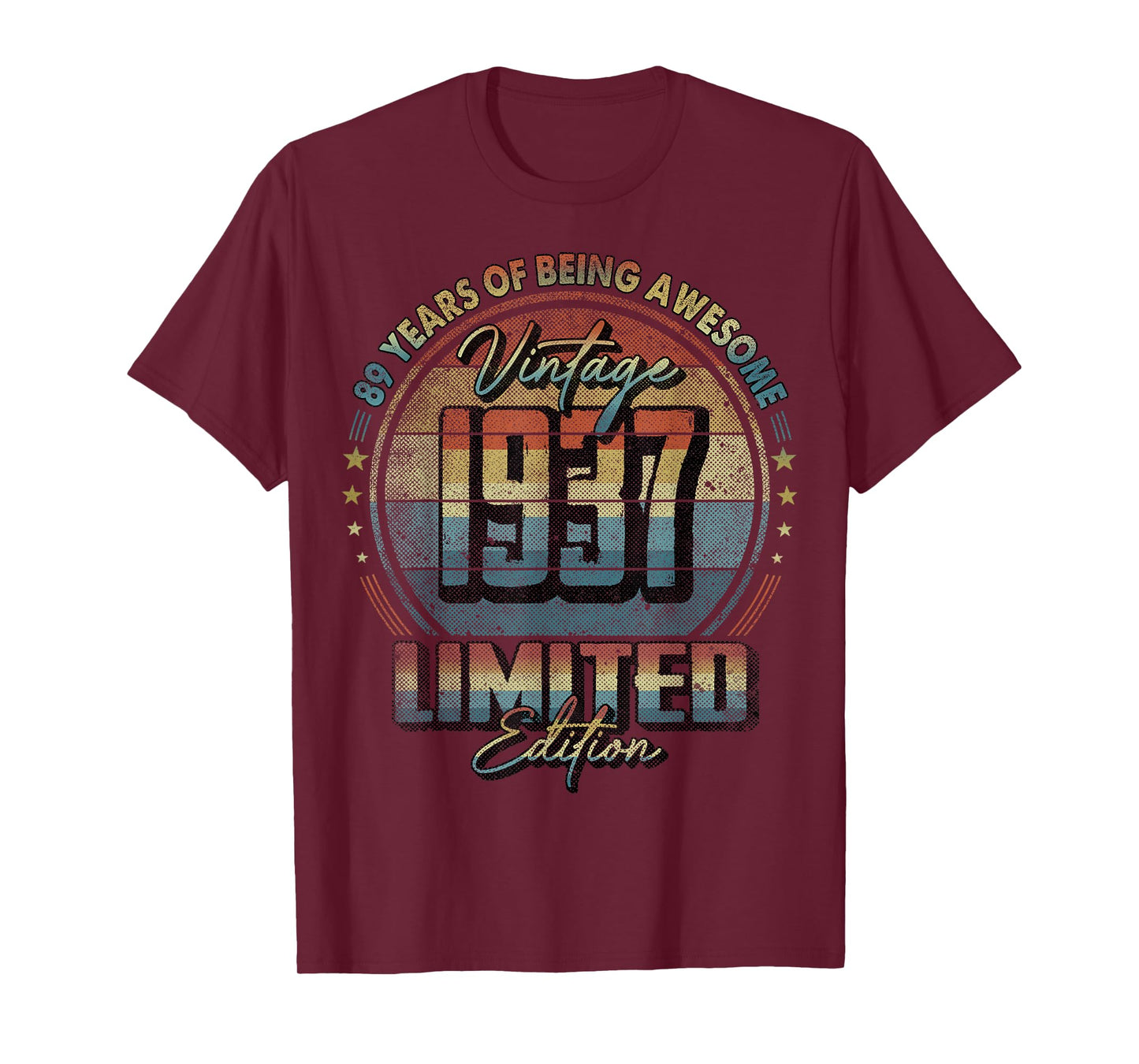 Vintage 1937 Limited Edition Shirt 89 Year Old 89th Birthday T-Shirt