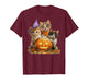 Vintage Kittens Pumpkin Cute Cat Spooky Season Halloween T-Shirt
