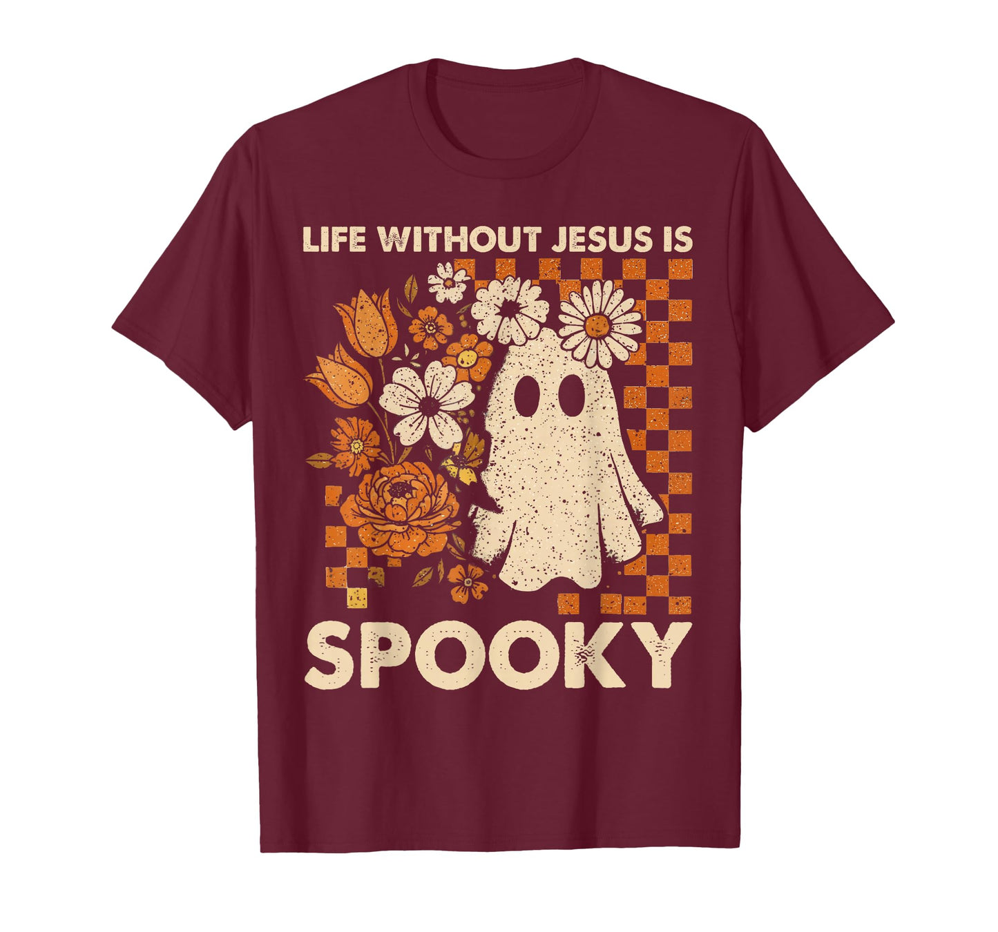 Life Without Jesus is Spooky Floral Christian Halloween T-Shirt