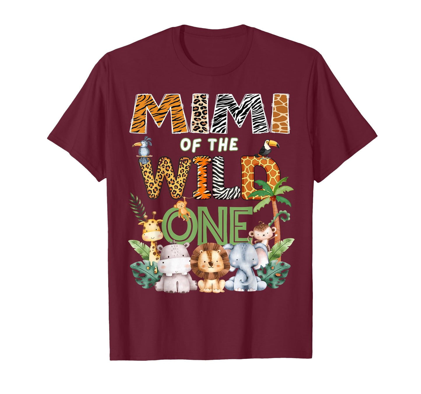 Mimi of The Wild One Safari 1St Birthday Kids T-Shirt