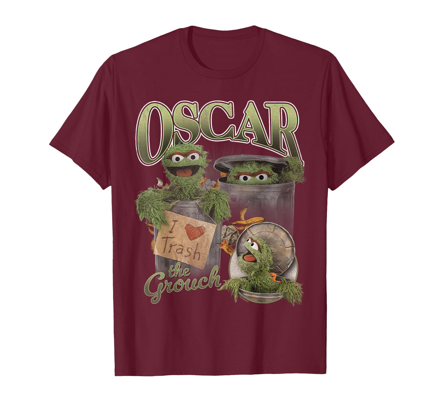 Sesame Street Oscar The Grouch Bootleg Style T-Shirt