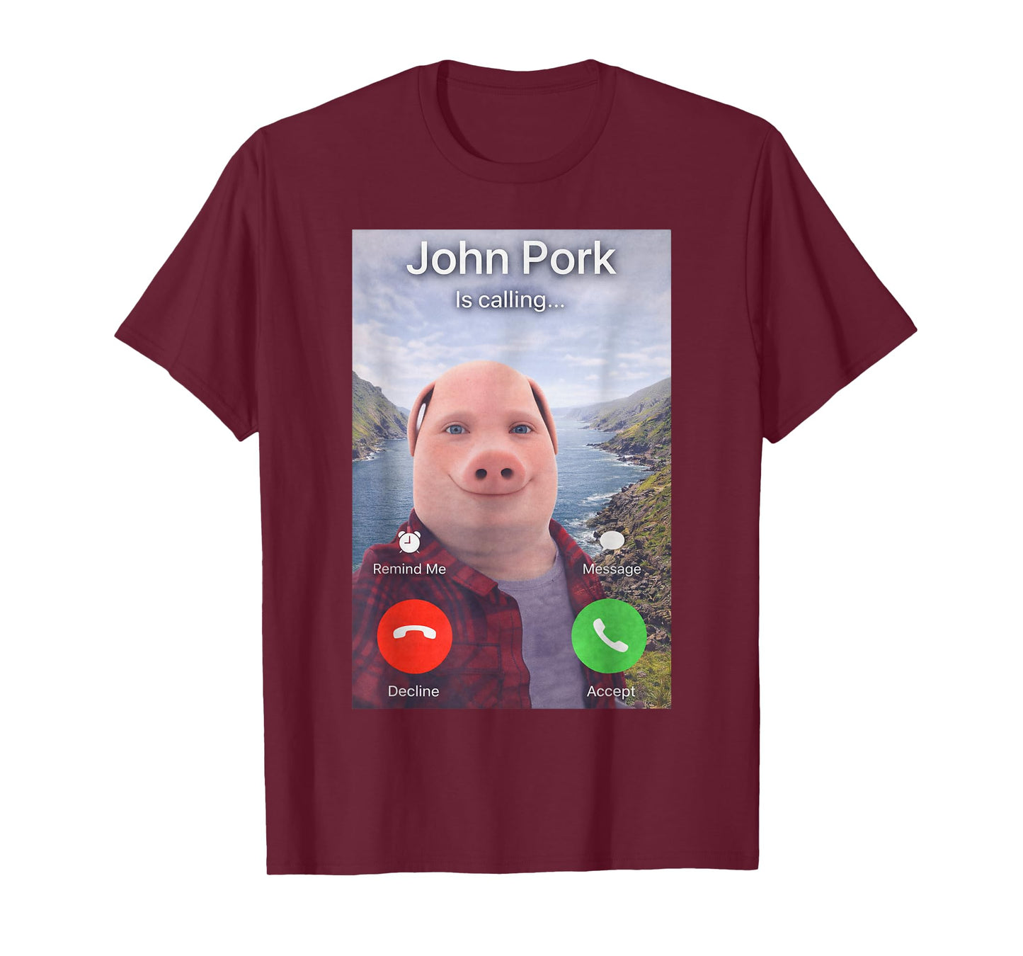 John Pork is Calling Meme Funny Gen Z Brainrot Trending Gag T-Shirt