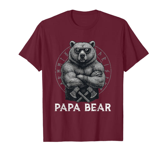Papa Bear Viking Bear Warrior Odin Berserker Vikings Myths T-Shirt