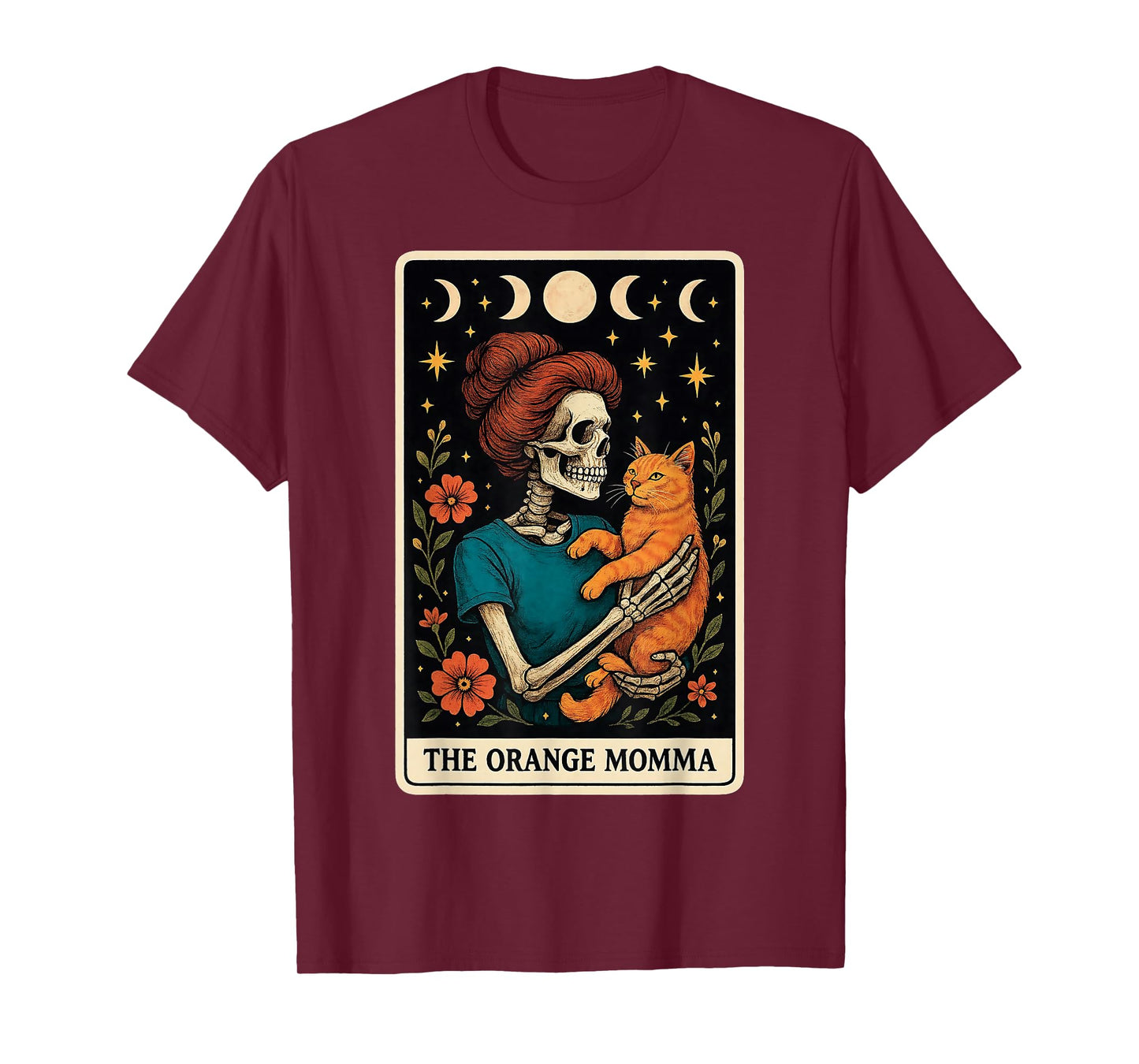The Orange Momma Cat Mom Orange Cat Mother's Day Tarot Card T-Shirt