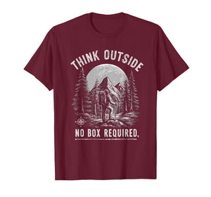 Classic Think Outside No Box Required Funny Camping Hiking T-Shirt