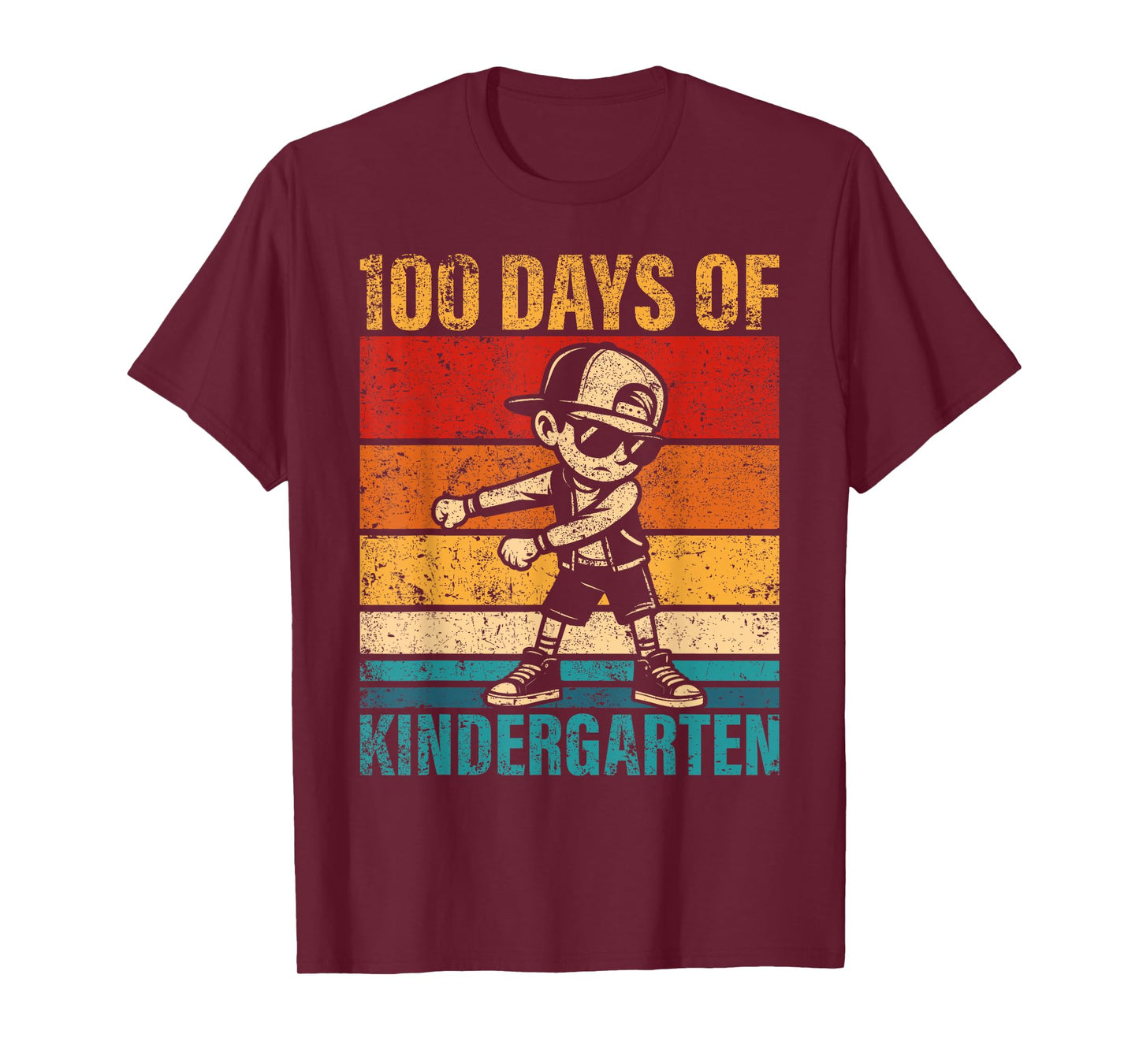 Kindergarten Flossing Boy 100 Days of Kindergarten Student T-Shirt