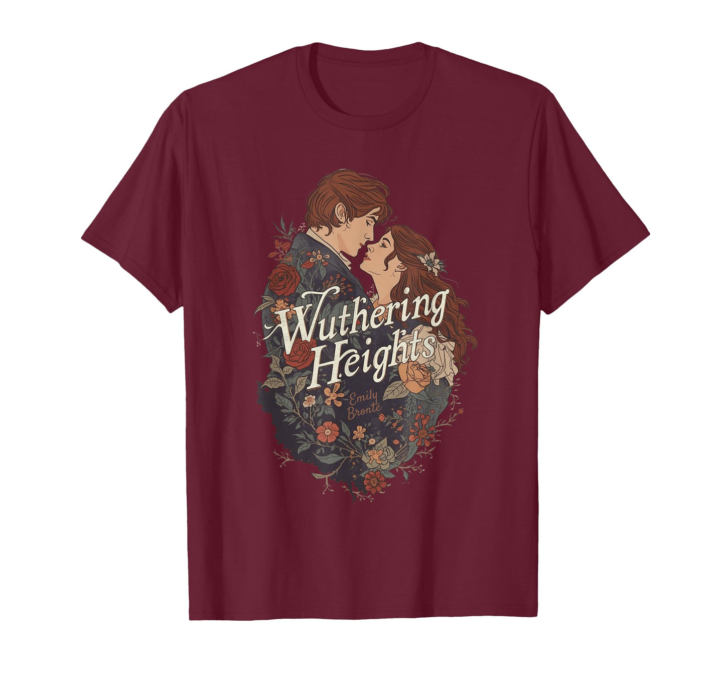 Wuthering Heights, Emily Bronte and Heathcliff Lovers T-Shirt
