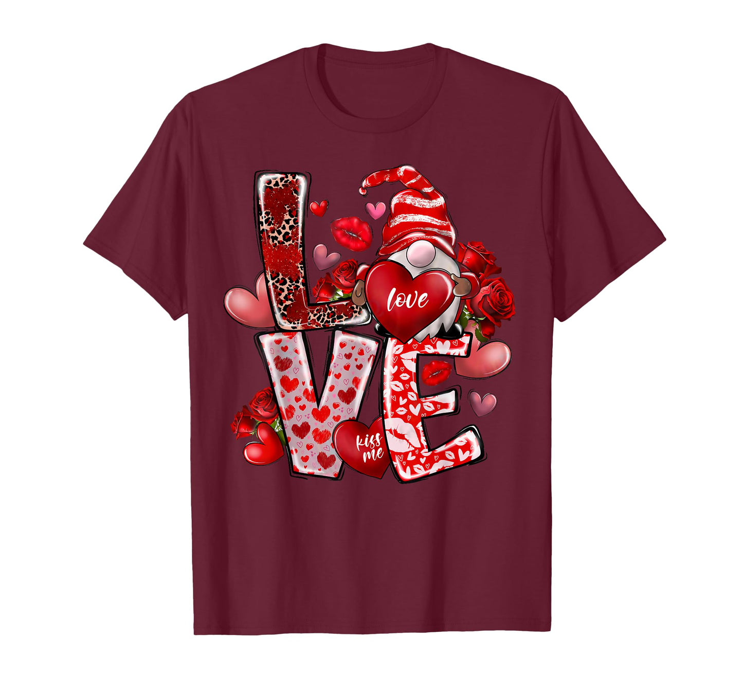 Happy Valentine Gnome Heart Valentine's Day Couple Matching T-Shirt