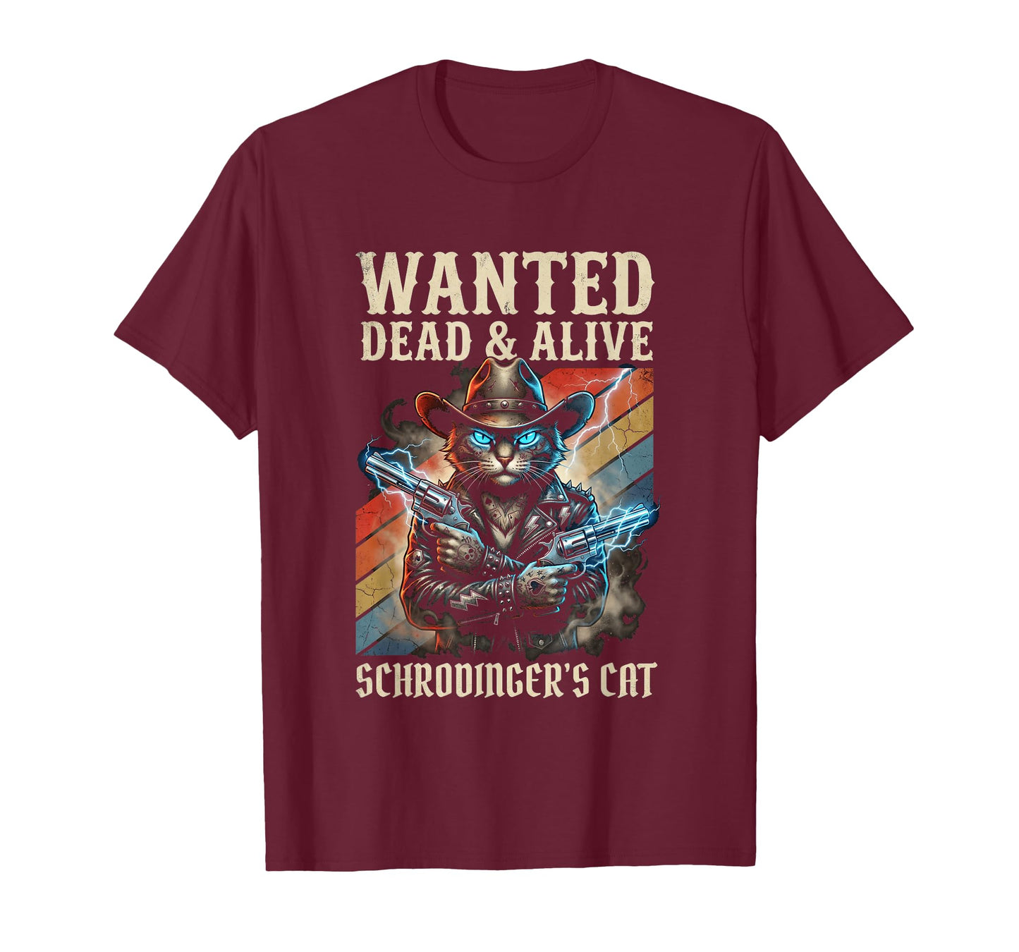 Schrodingers Cat Wanted Dead and Alive Quantum Physics T-Shirt