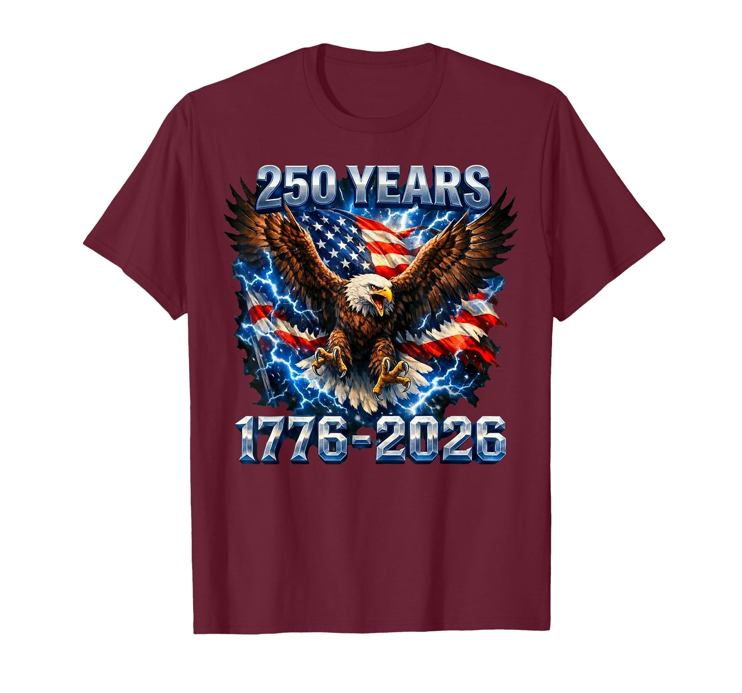 American Bald Eagle 1776-2026 250 Anniversary USA T-Shirt