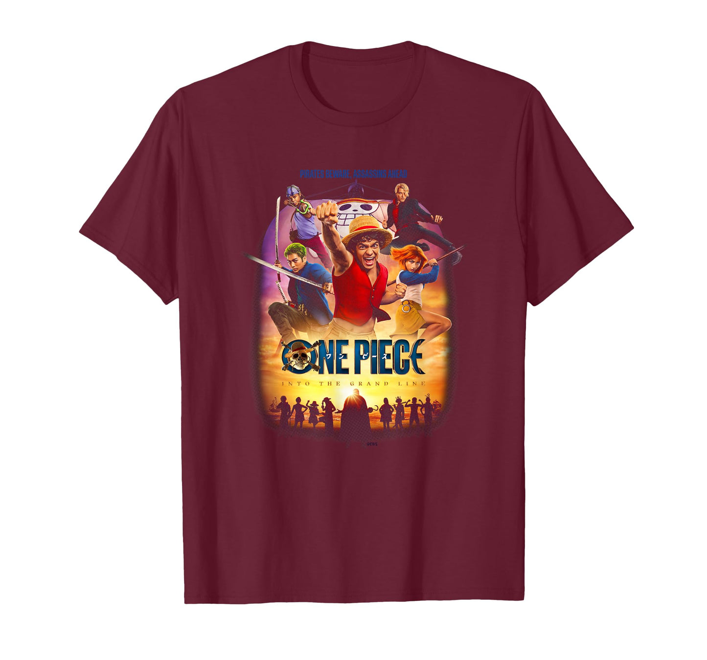 Netflix One Piece Pirates Beware Officially Licensed T-Shirt