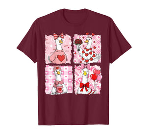 Just A Lovely Goose Cute Goose Valentine's Day T-Shirt