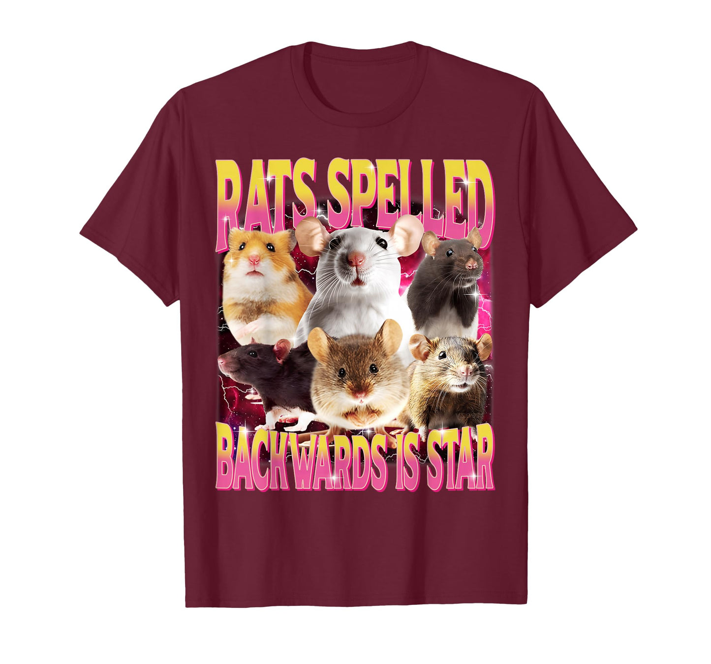 Rats Spelled Backwards is Star Funny Gen Z Humor Rat Meme T-Shirt