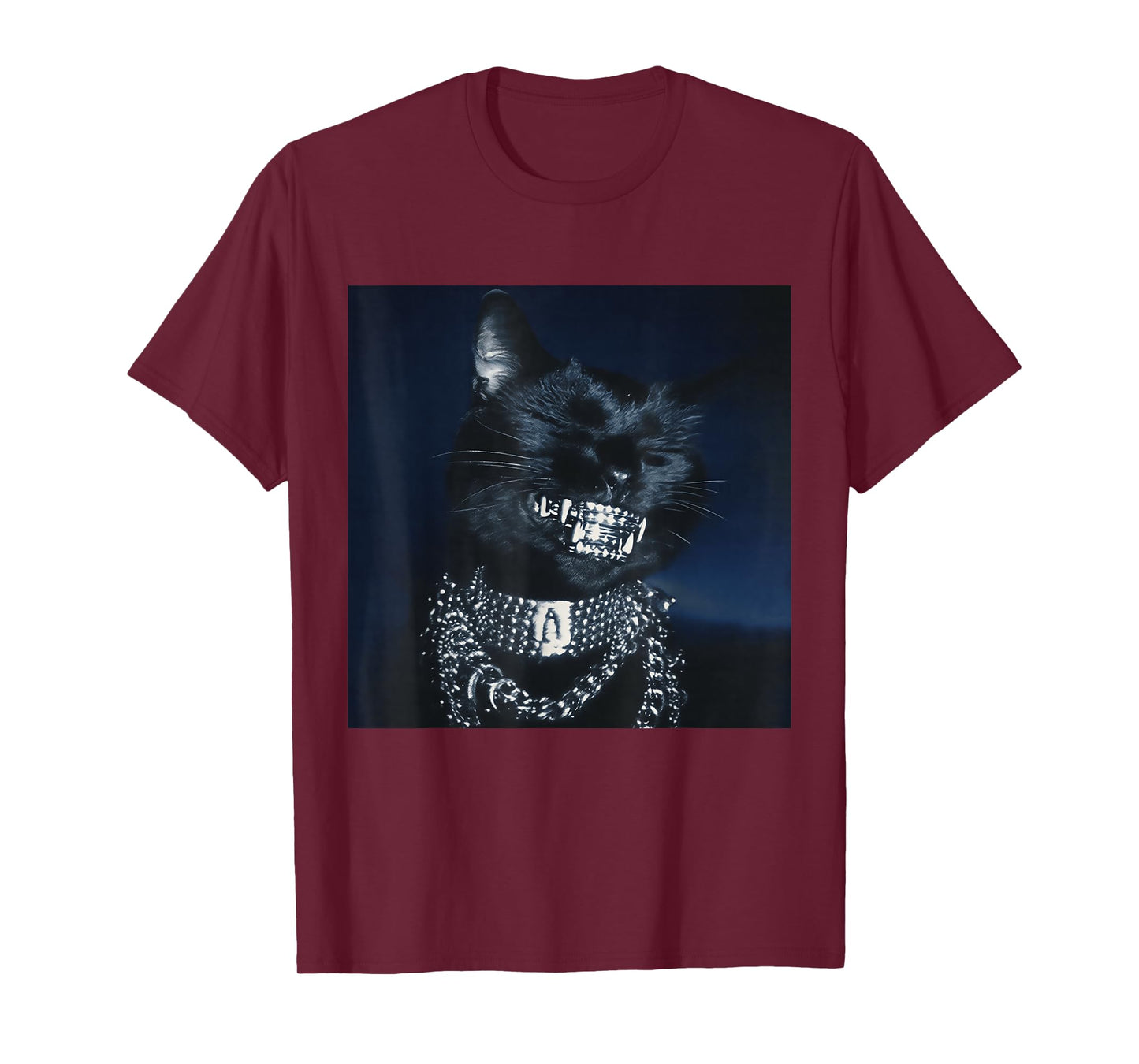 Cat Grillz Funny Kitten Meme Cat Smiling Brain Rot T-Shirt