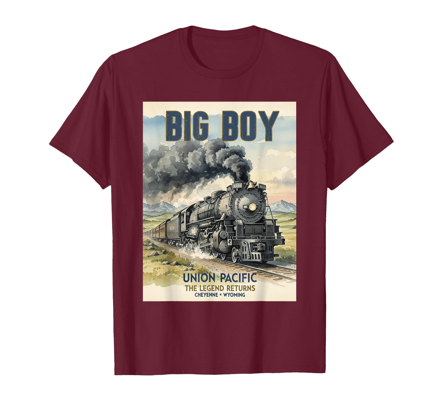 Big Boys Union Pacific Legend Comes Back Cheyenne Train T-Shirt
