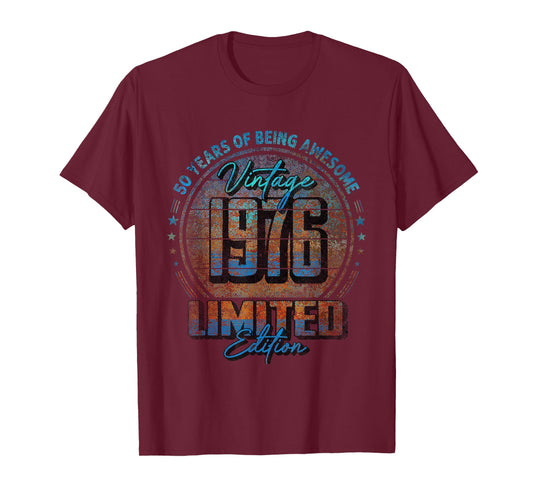 Vintage 1976 Limited Edition Shirt 50 Year Old 50th Birthday T-Shirt