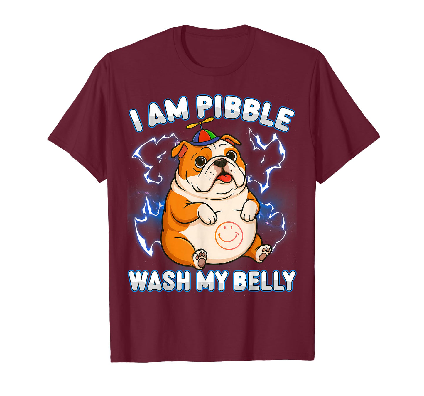 I Am Pibble Dog Puppy Wash Clean My Belly Funny Meme T-Shirt