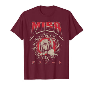 Death Note Misa NuMetal Y2K Cybersigil Portrait Anime T-Shirt
