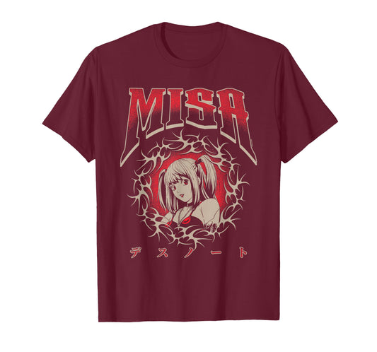 Death Note Misa NuMetal Y2K Cybersigil Portrait Anime T-Shirt