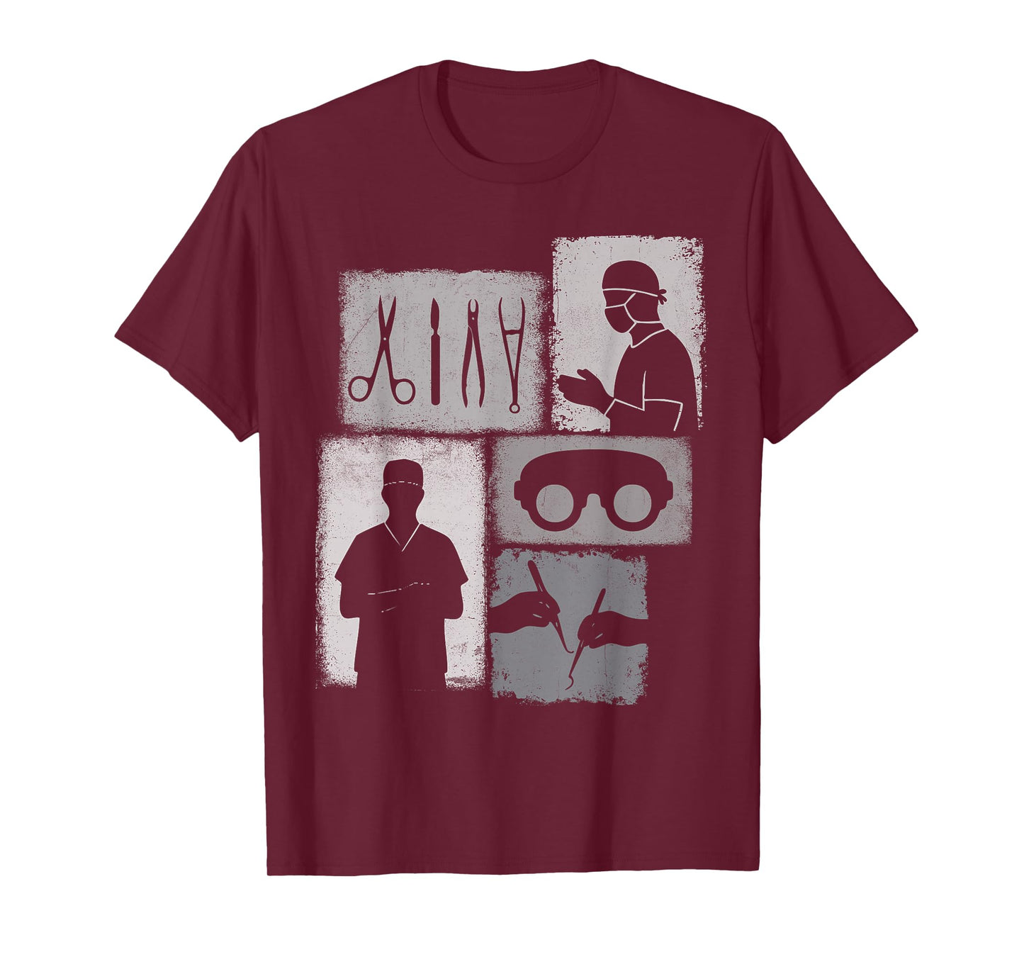 Surgeon Vintage Collage Surgical Men Doctor T-Shirt