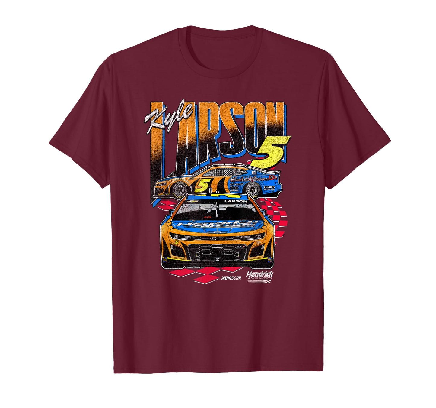 Hendrick Motorsports Kyle Larson No. 5 Throwback Scheme T-Shirt