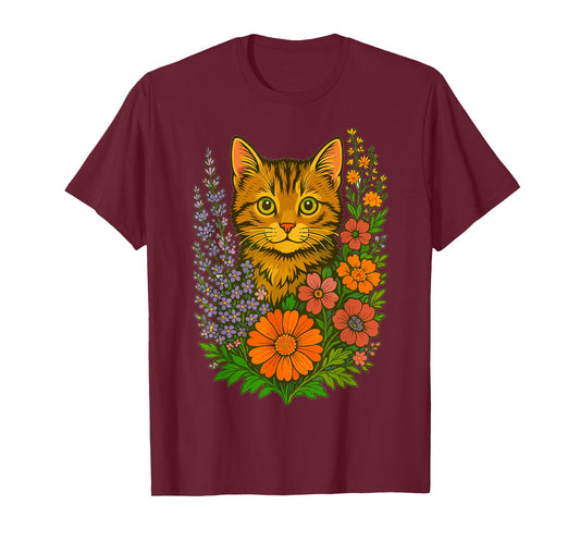 Floral Cat T-Shirt