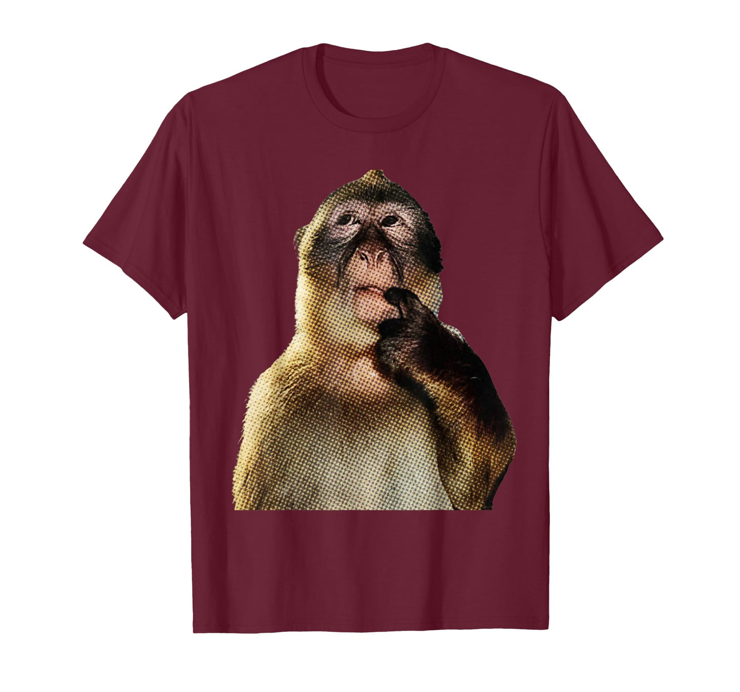 Monkey Y2K T-Shirt Funny Thinking Monkey Meme Brainrot Gift T-Shirt