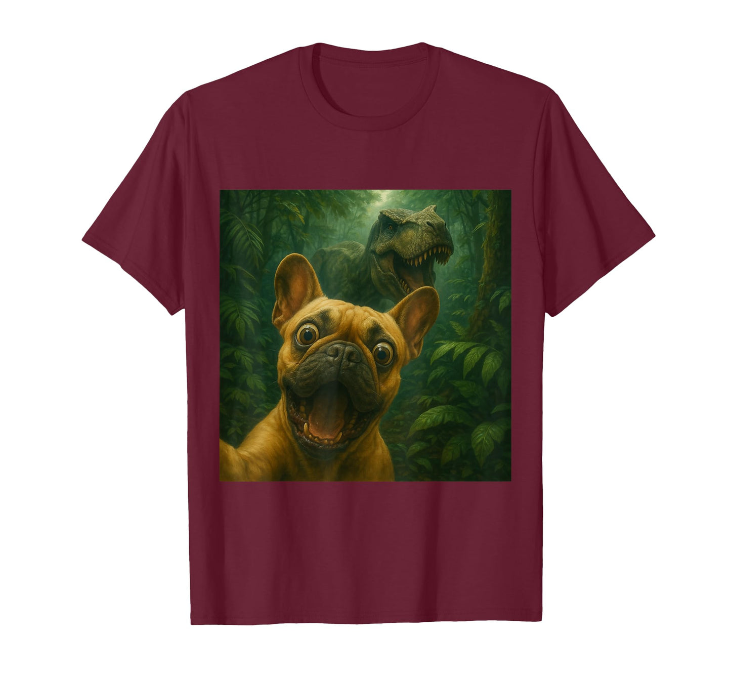 Frenchie T-Rex Dinosaur Funny Dog T-Shirt