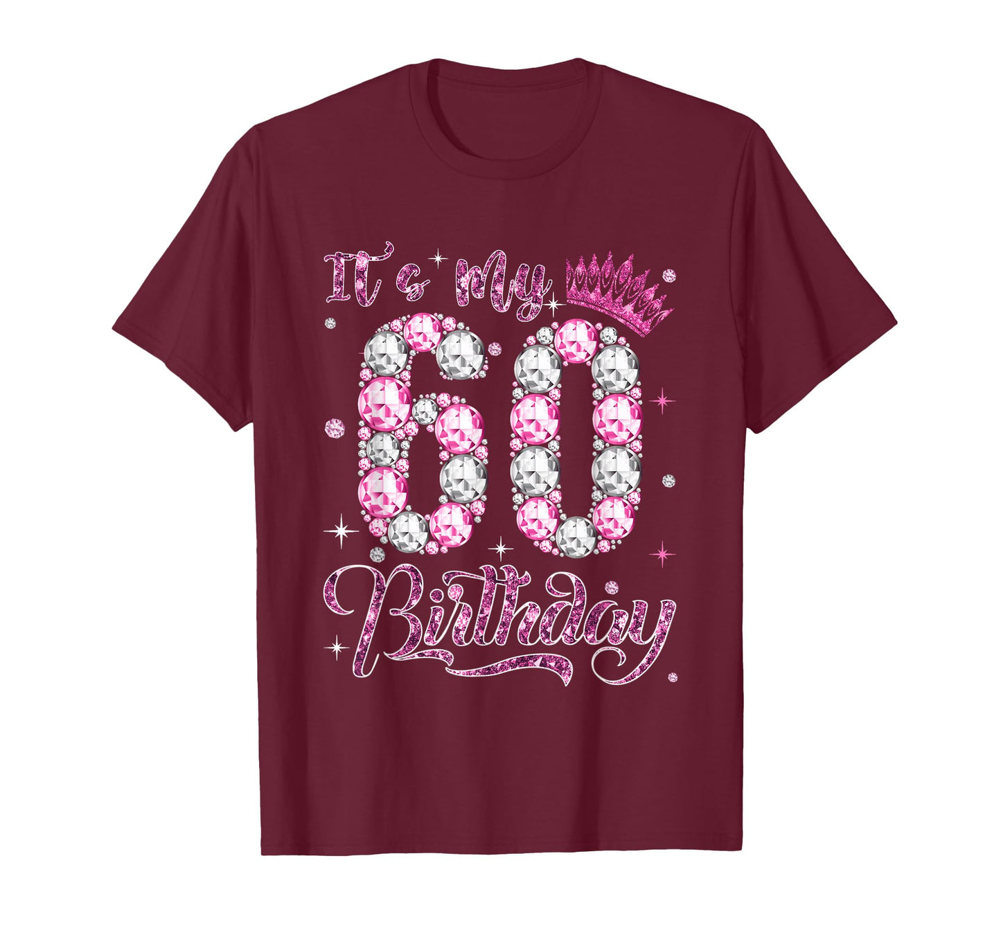 It's My 60th Birthday Women Queen Diamond Crown 60 Year Old T-Shirt
