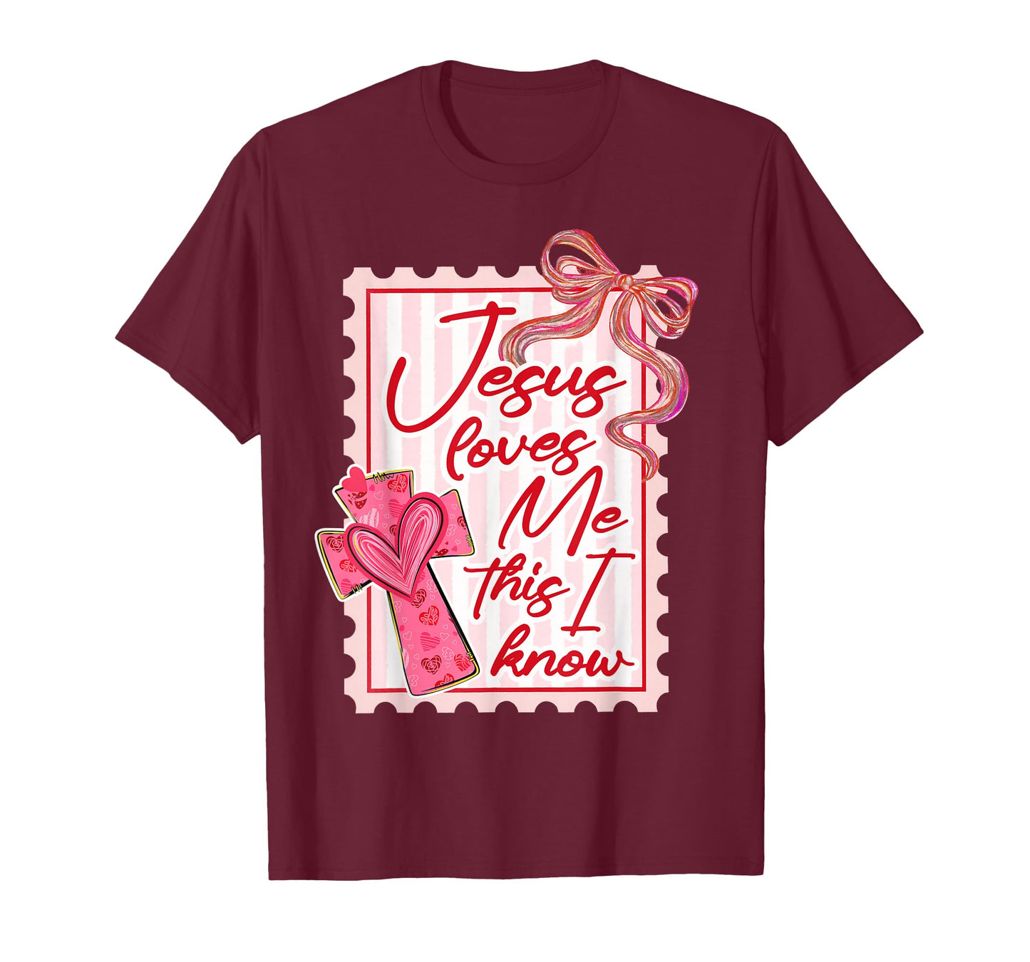 Jesus Loves Me This I Know God Religious Christian Valentine T-Shirt