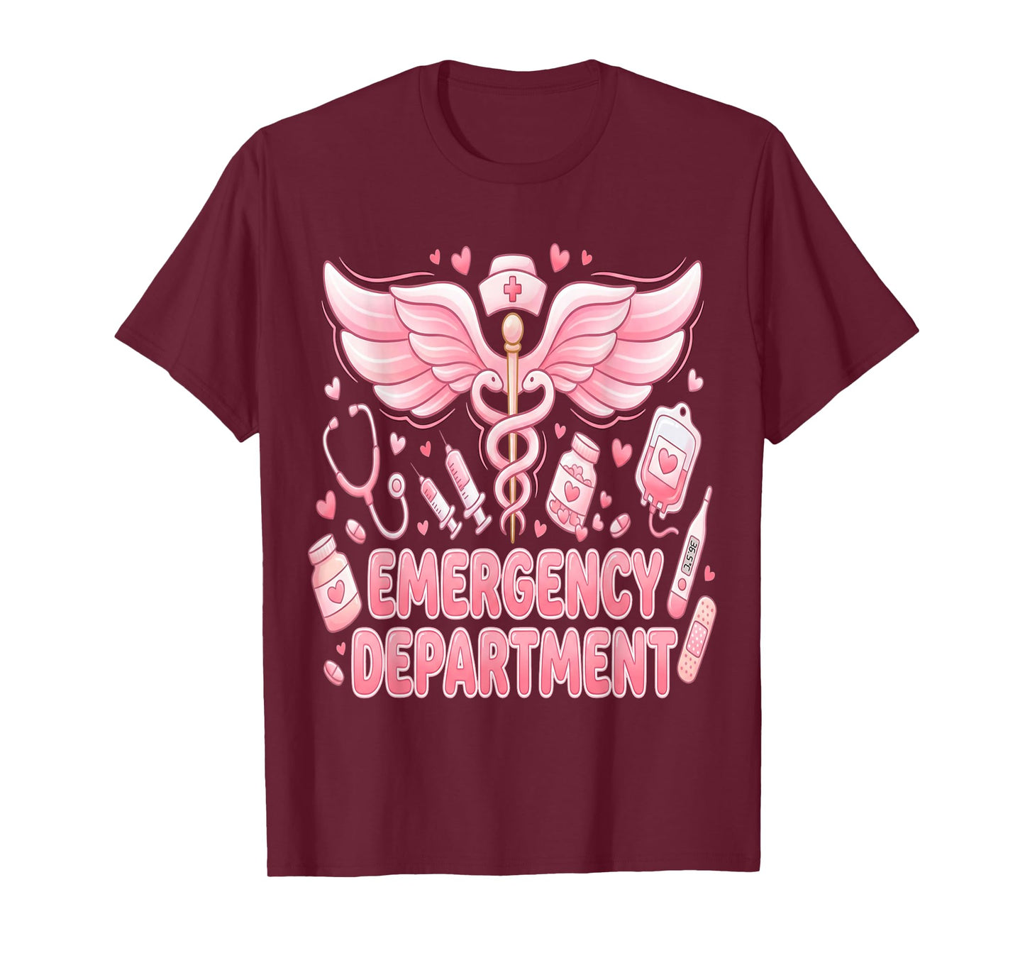 Cute Emergency Department Valentine ER Valentines Nurse T-Shirt