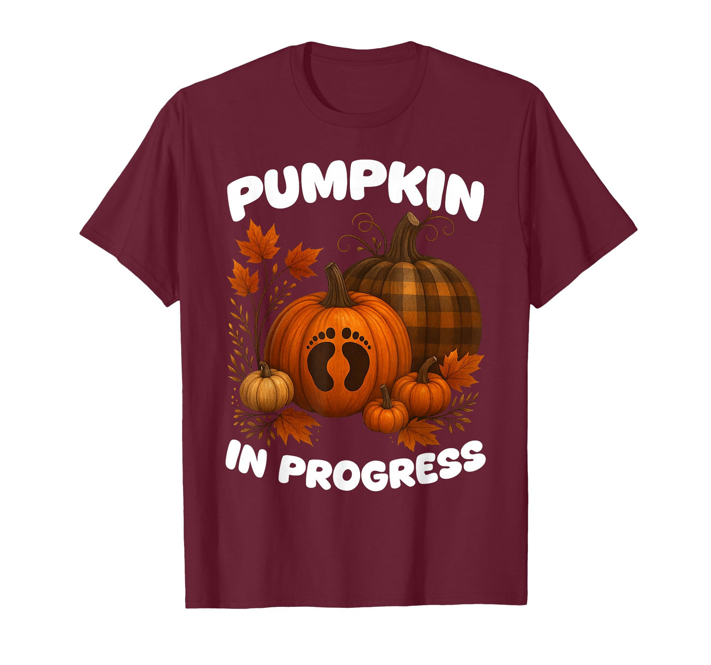 Fall Pregnancy Announcement Little Pumpkin Baby Reveal Cute T-Shirt