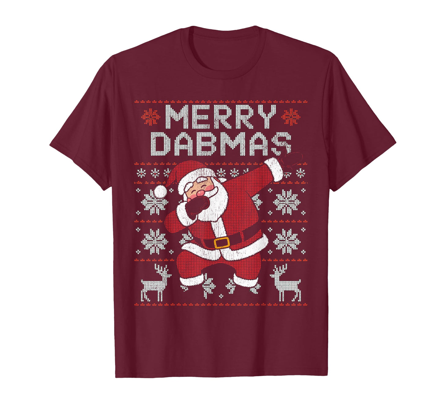 Merry Dabmas Xmas Funny Santa Dabbing Ugly Christmas Sweater T-Shirt