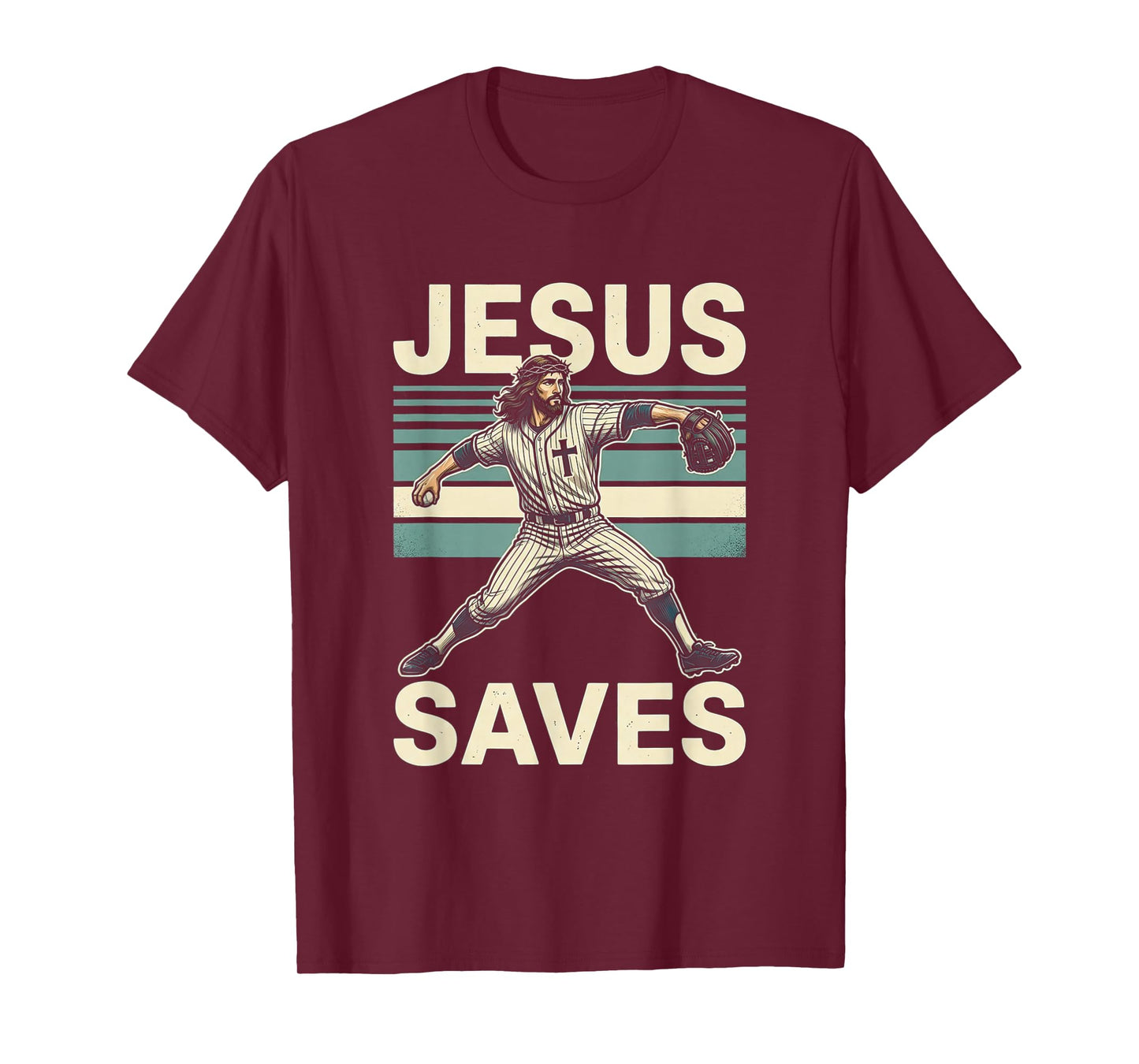Jesus Saves Religious Christian Faith Baseball T-Shirt