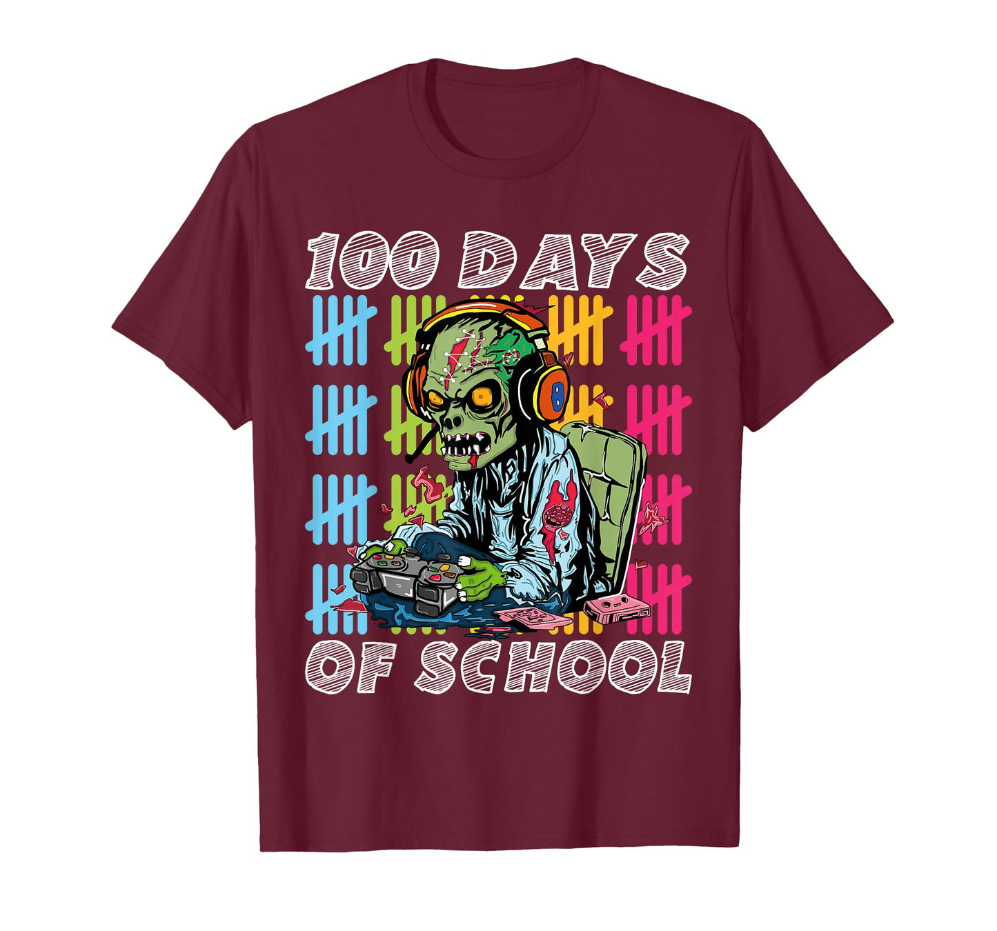 Zombies 100 Days Smarter 100th Day School T-Shirt