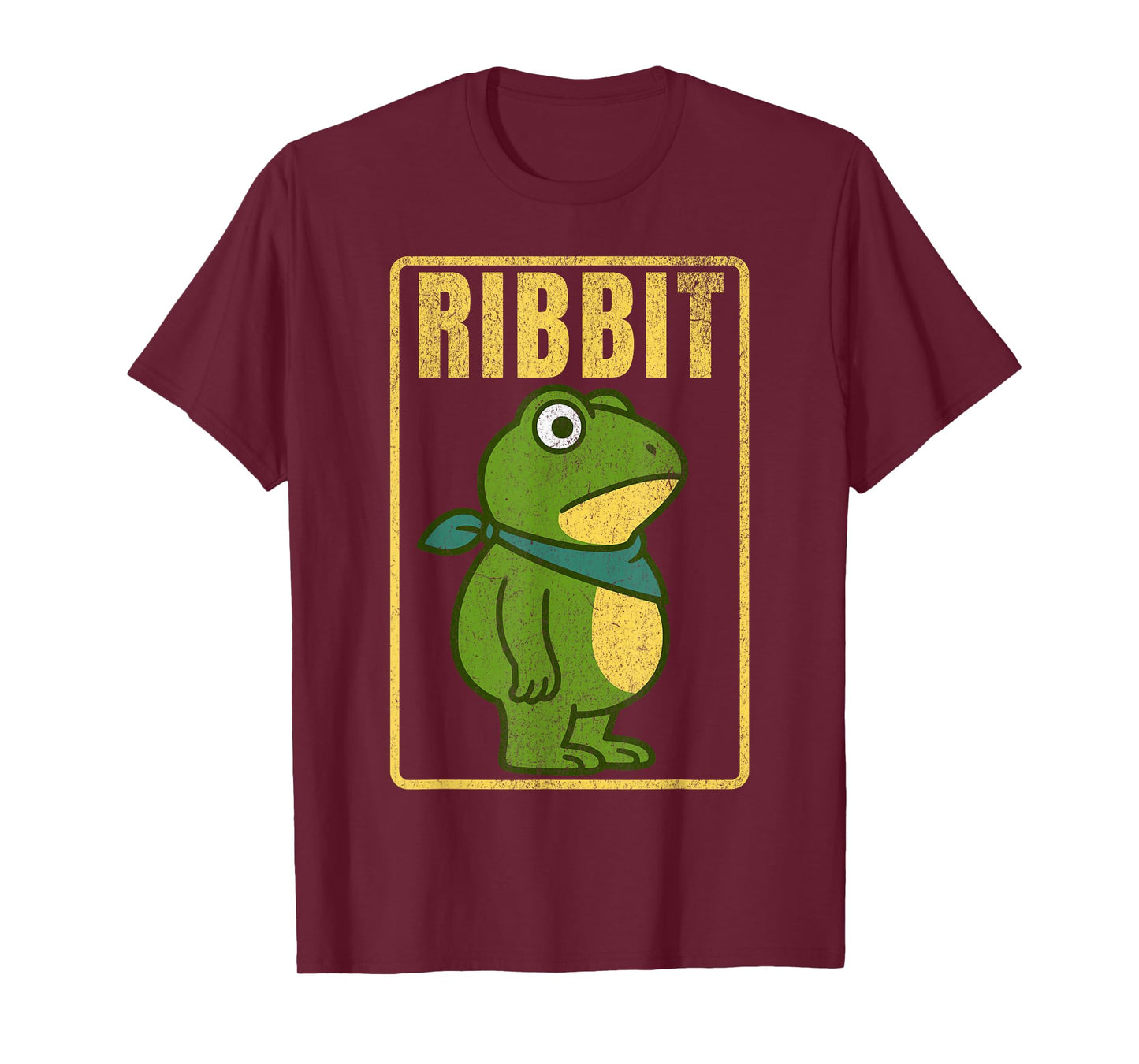 Portland Frog Protest Ribbit Distressed Vintage Graphic Tee T-Shirt