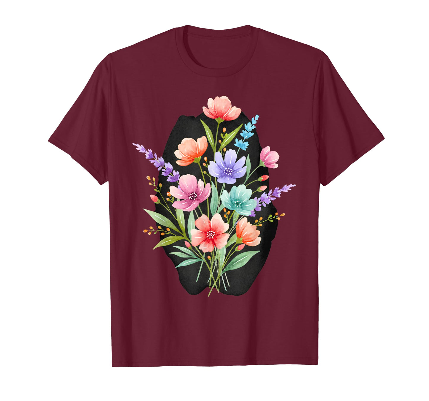 Vintage Floral Gardening Flowers Women Wildflower T-Shirt
